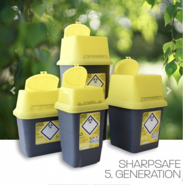 Sharpsafe Sharps Containers, Yellow